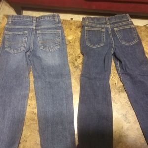 2 pairs boys blue jeans